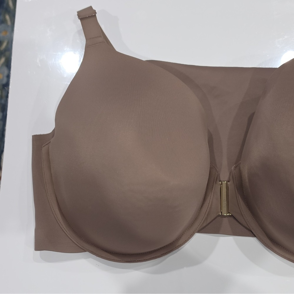 Cacique Brown Front Closure Lightly Lined Full Coverage Underwire Bra 42DDD - Picture 2 of 7